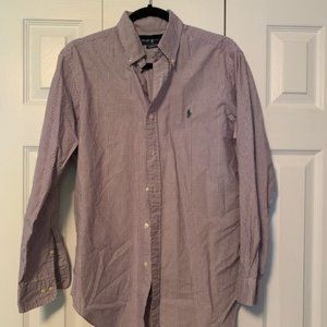 Ralph Lauren purple boxes button down shirt